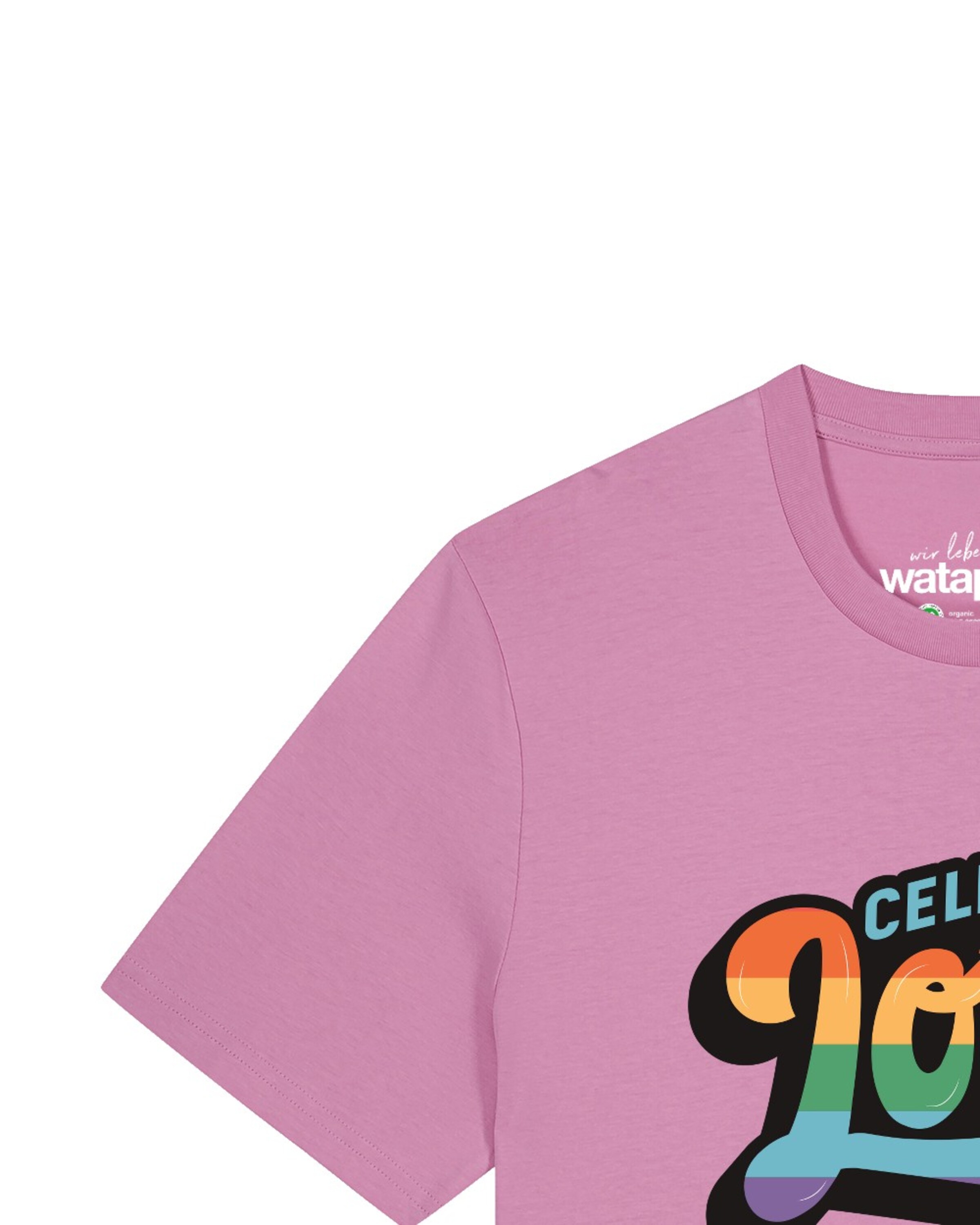 T-Shirt 'Celebrate Love' Watapparel en rose
