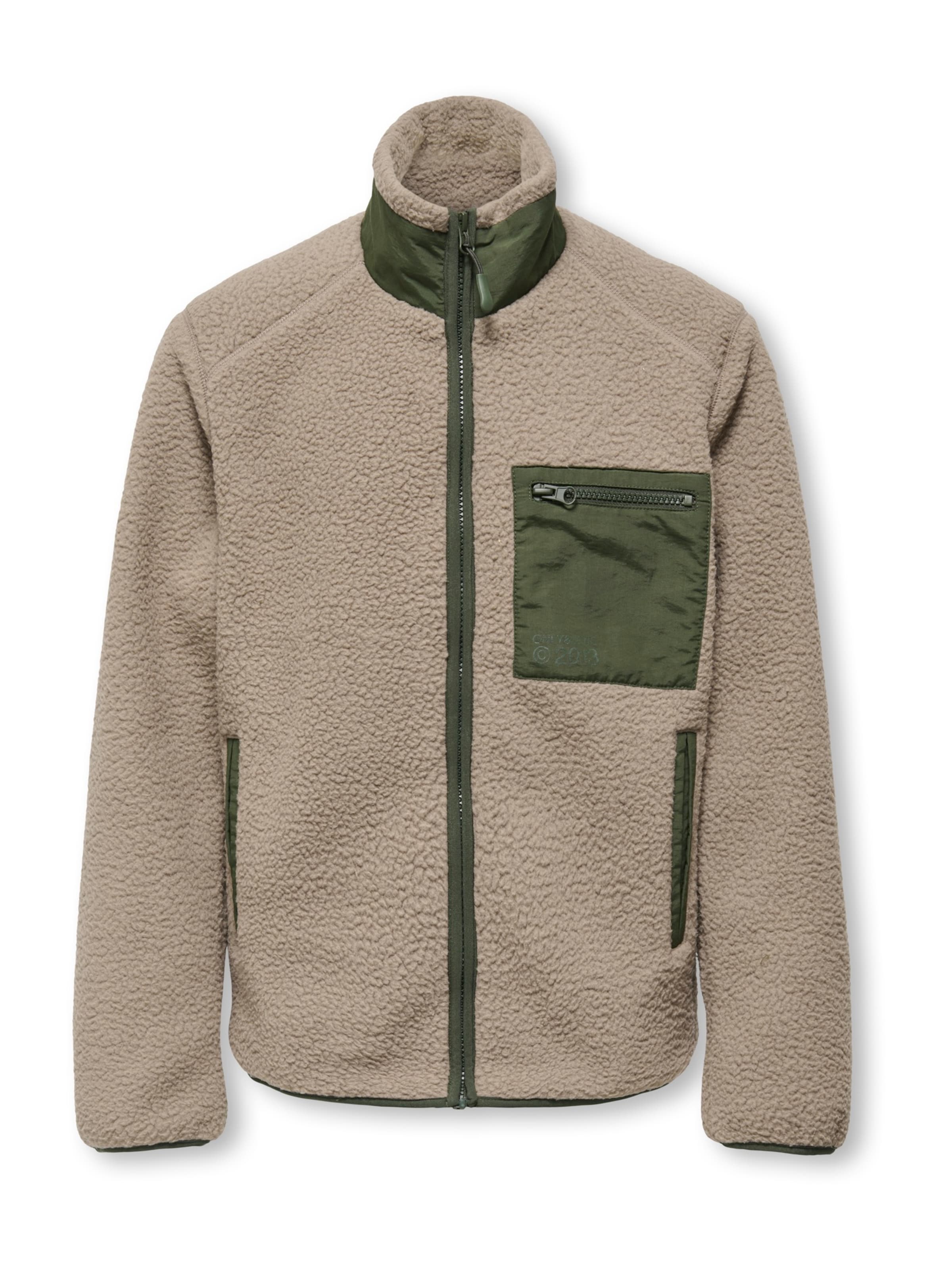 Only & Sons Junior Демисезонная куртка 'OSJDALLAS' в Бежевый: спереди