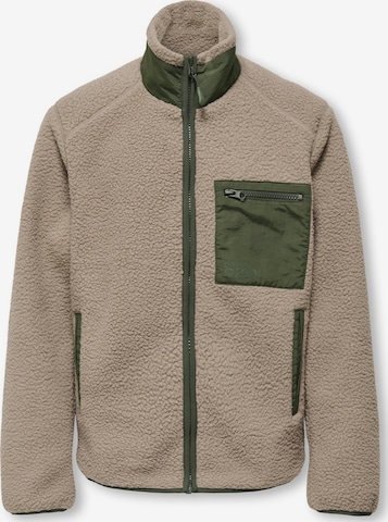 Only & Sons Junior Демисезонная куртка 'OSJDALLAS' в Бежевый: спереди