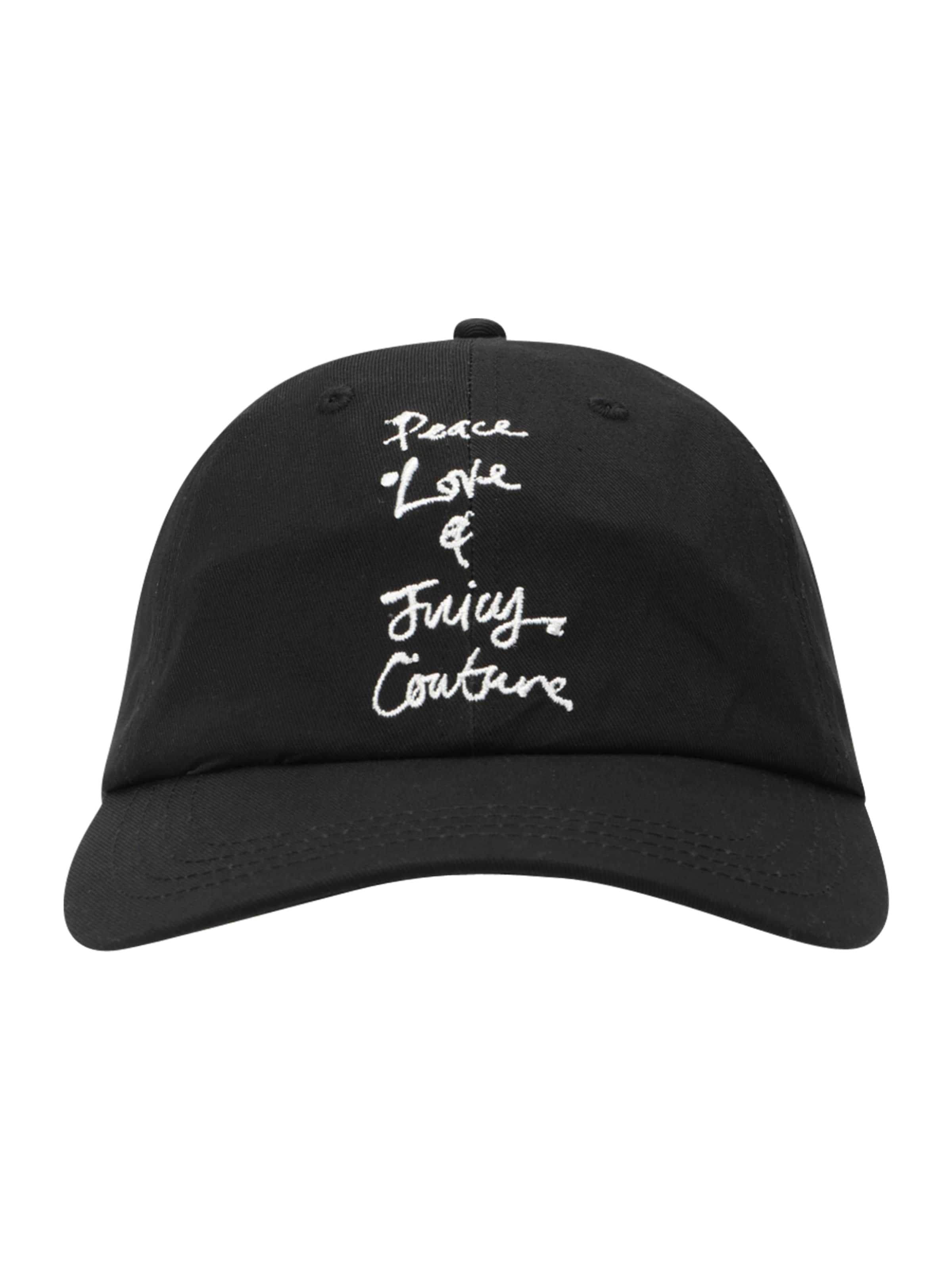 Cappello da baseball 'PEACE LOVE & JUICY SLOGA' di Juicy Couture in nero