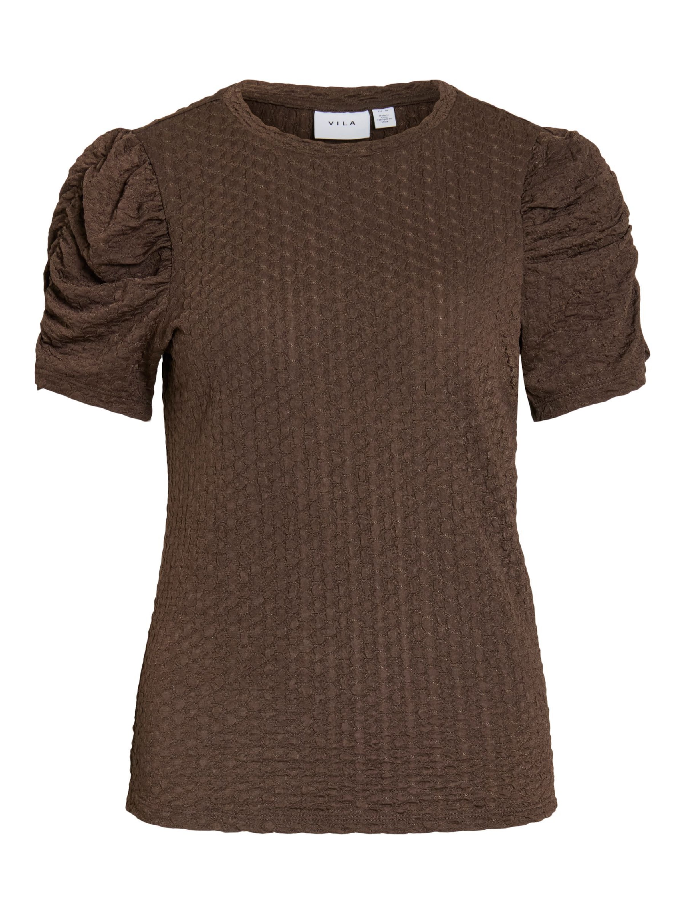 VILA - Blusa 'VIAnine' en marrón: frente