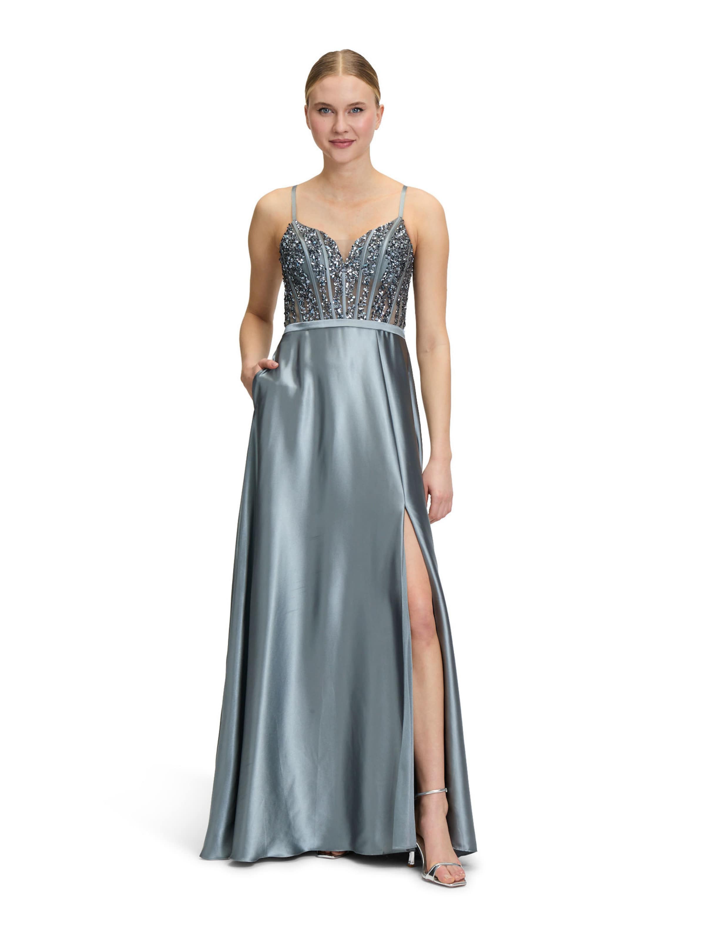 Vera Mont Avondjurk in Grijs: voorkant