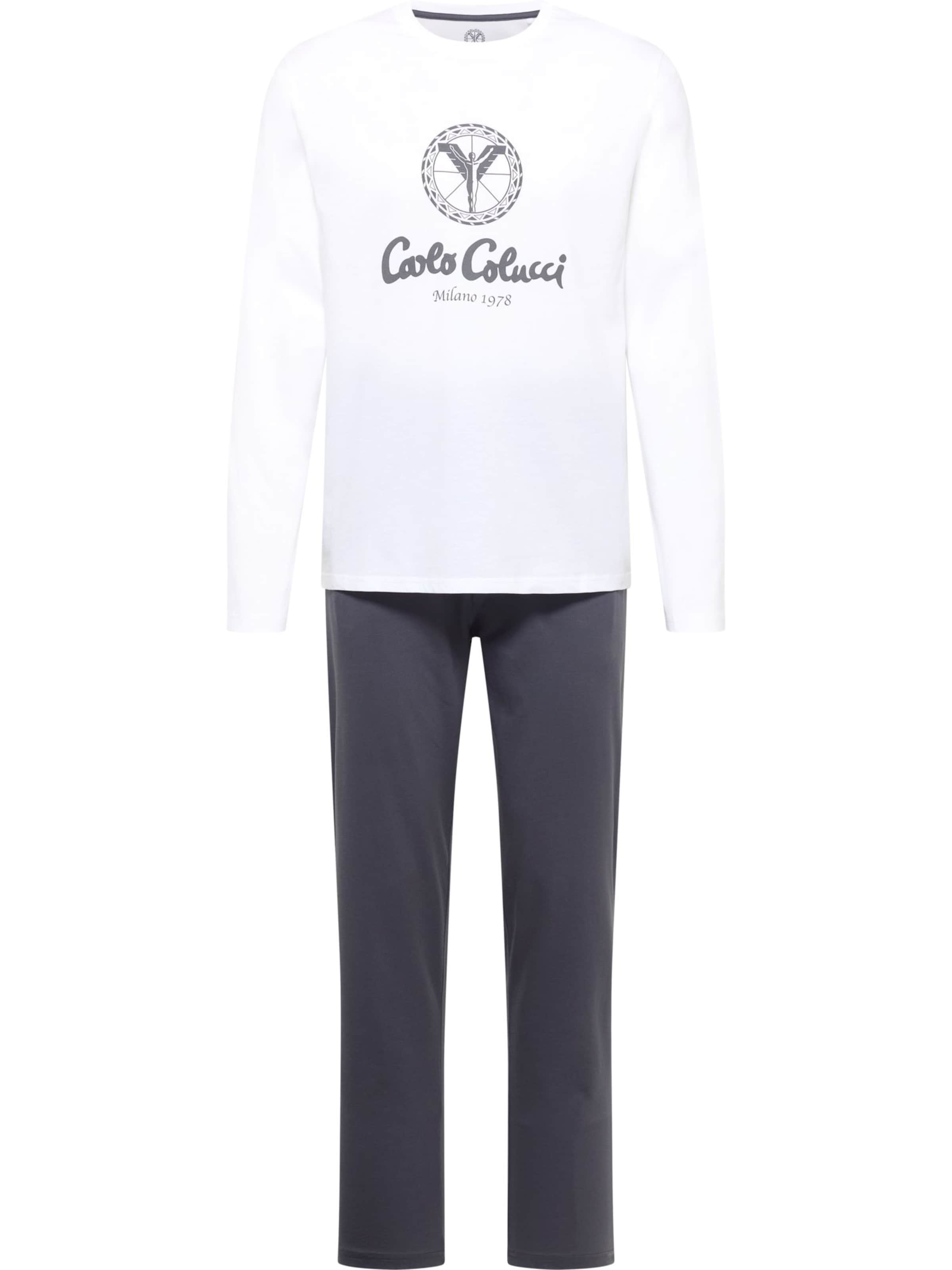 Carlo Colucci Pyjama lang ' Ferretti ' in Grijs: voorkant