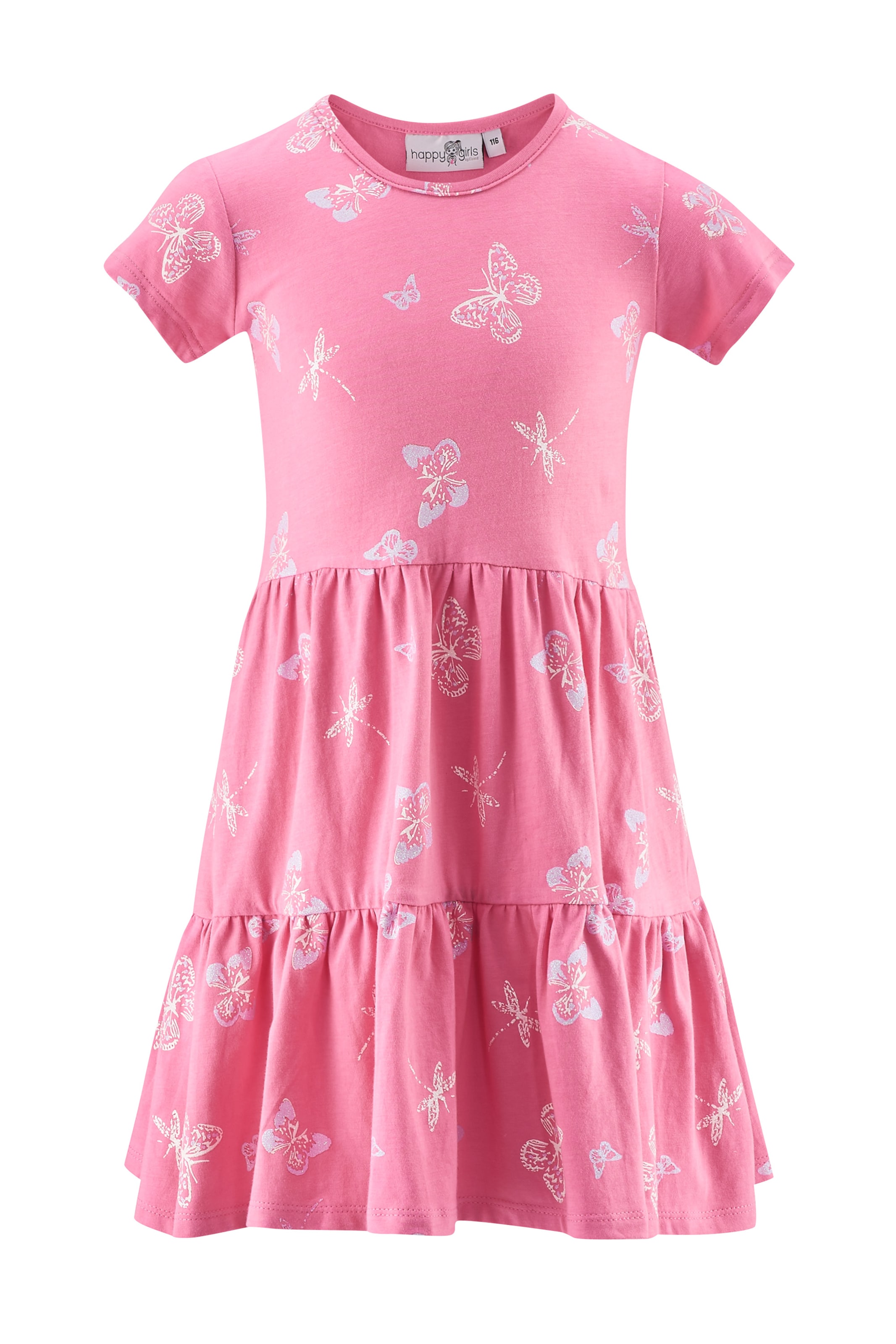 happy girls Dress in Pink: front