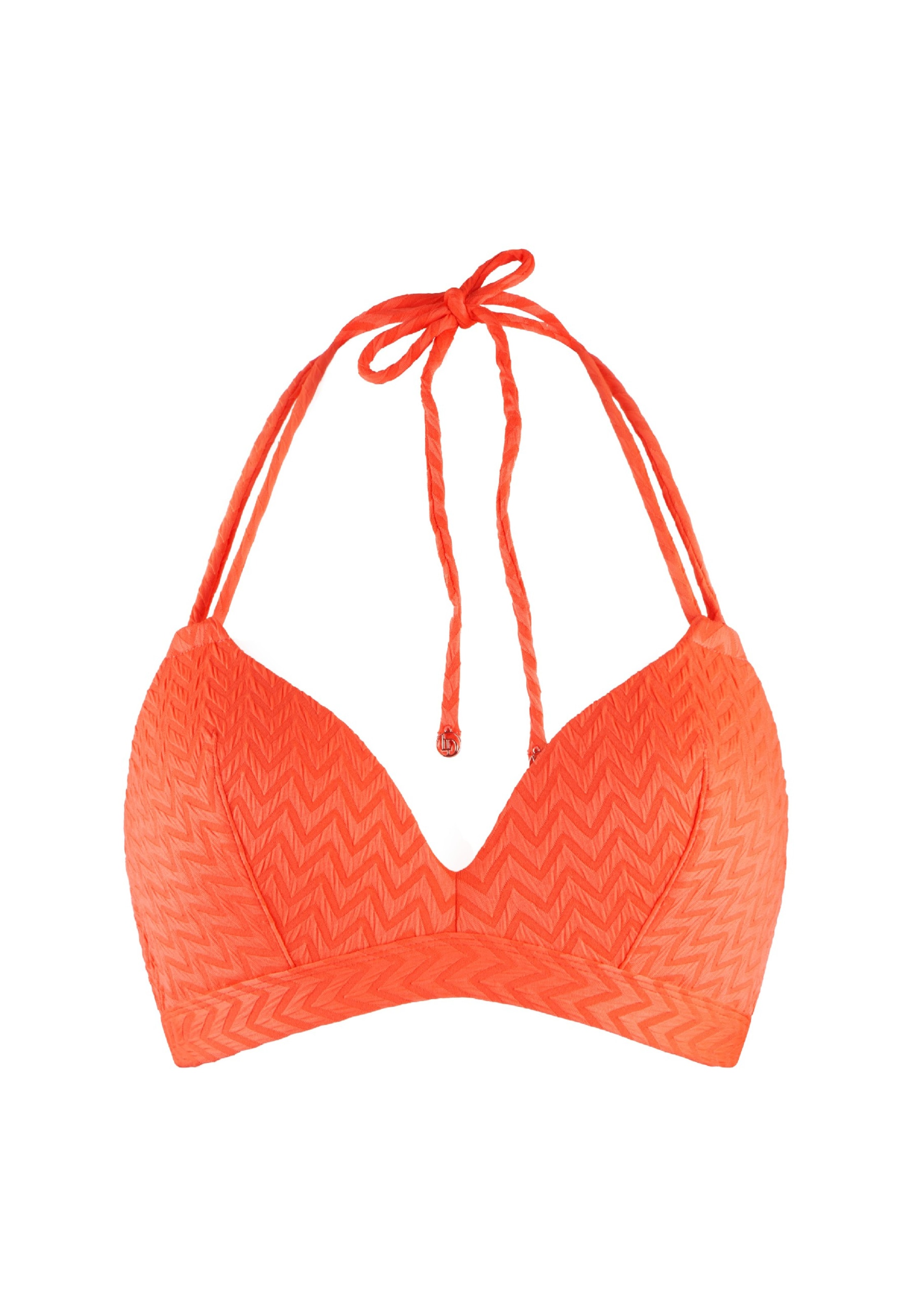 LingaDore - Triángulo Top de bikini en naranja: frente