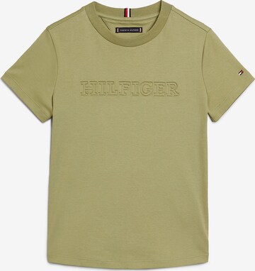 T-Shirt TOMMY HILFIGER en vert : devant