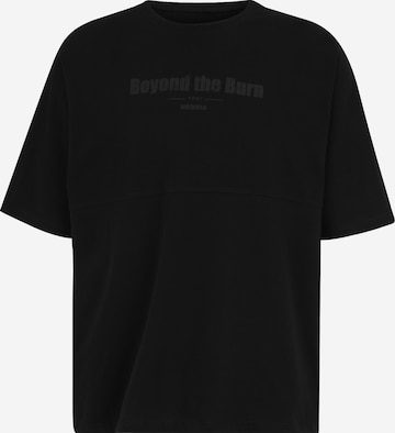 Maglia funzionale 'NO SHORTCUTS 354' di NEBBIA in nero: frontale