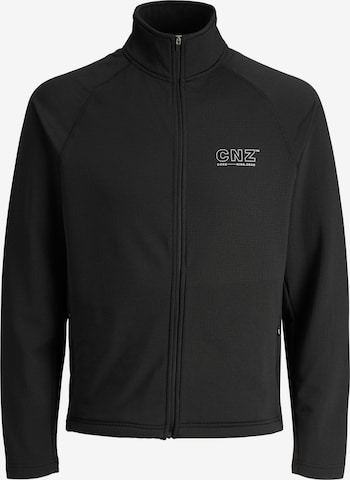 JACK & JONES - Sudadera con cremallera 'CNZ' en negro: frente