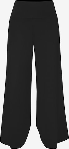 LASCANA Wide Leg Hose in Schwarz: Vorderseite
