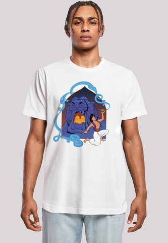 T-Shirt 'Disney Aladdin Cave Of Wonders' F4NT4STIC en blanc : devant