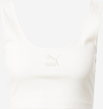 PUMA Top 'Classics' in White: front