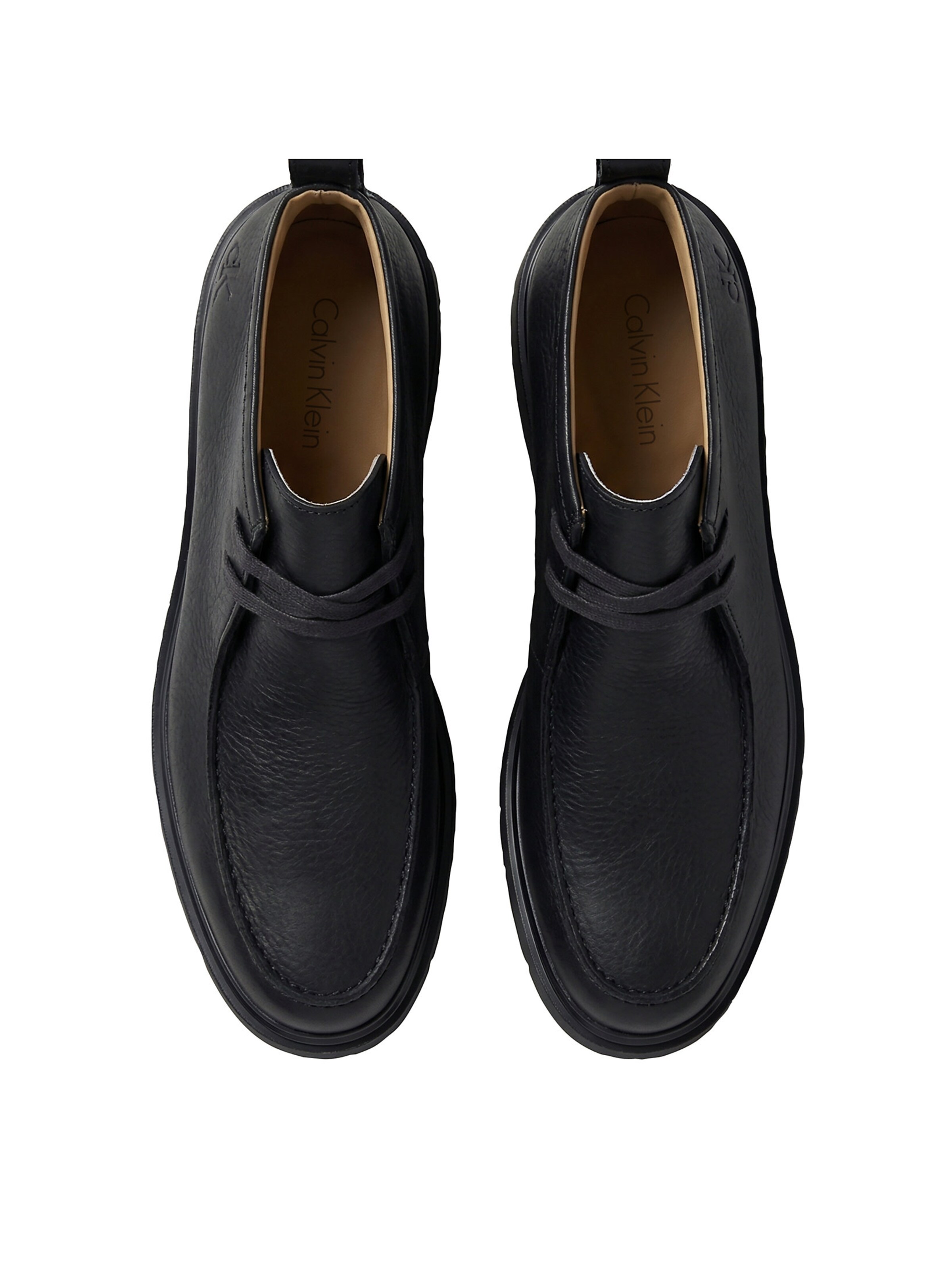 Calvin Klein Lace-Up Boots in Black