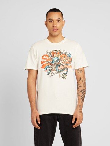 T-Shirt 'Tokyo' Superdry en blanc : devant