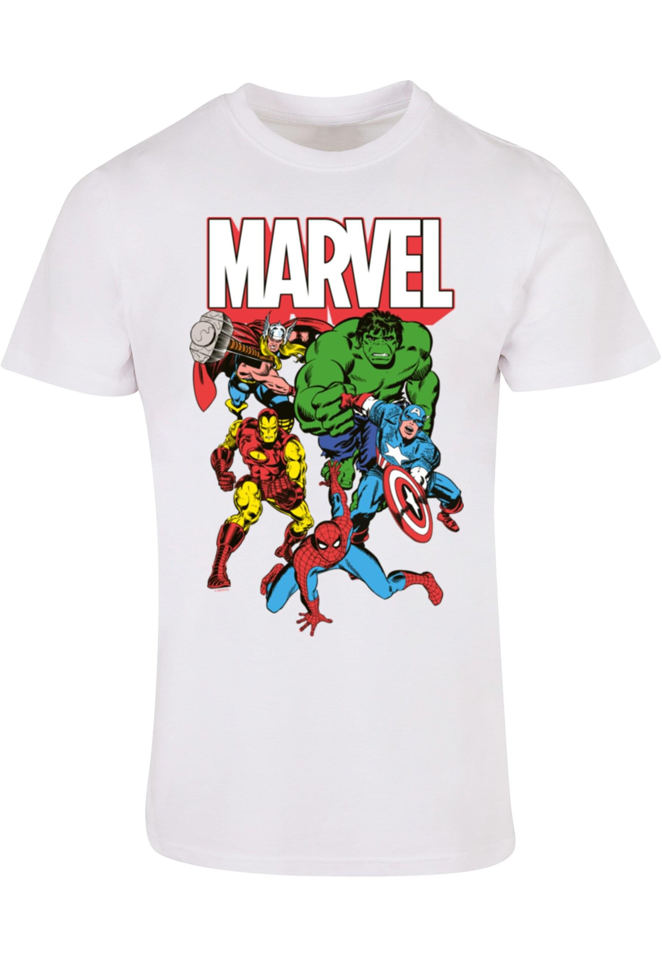 ABSOLUTE CULT Shirt 'Avengers - Marvel Comics' in White: front