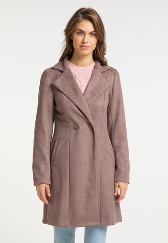 Usha Between-seasons coat in Brown: front