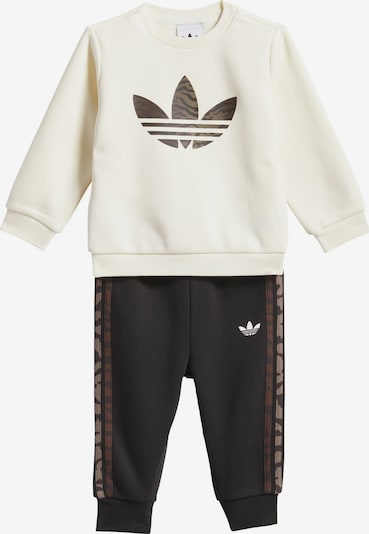 ADIDAS ORIGINALS Survêtement en marron / chocolat / blanc naturel, Vue avec produit
