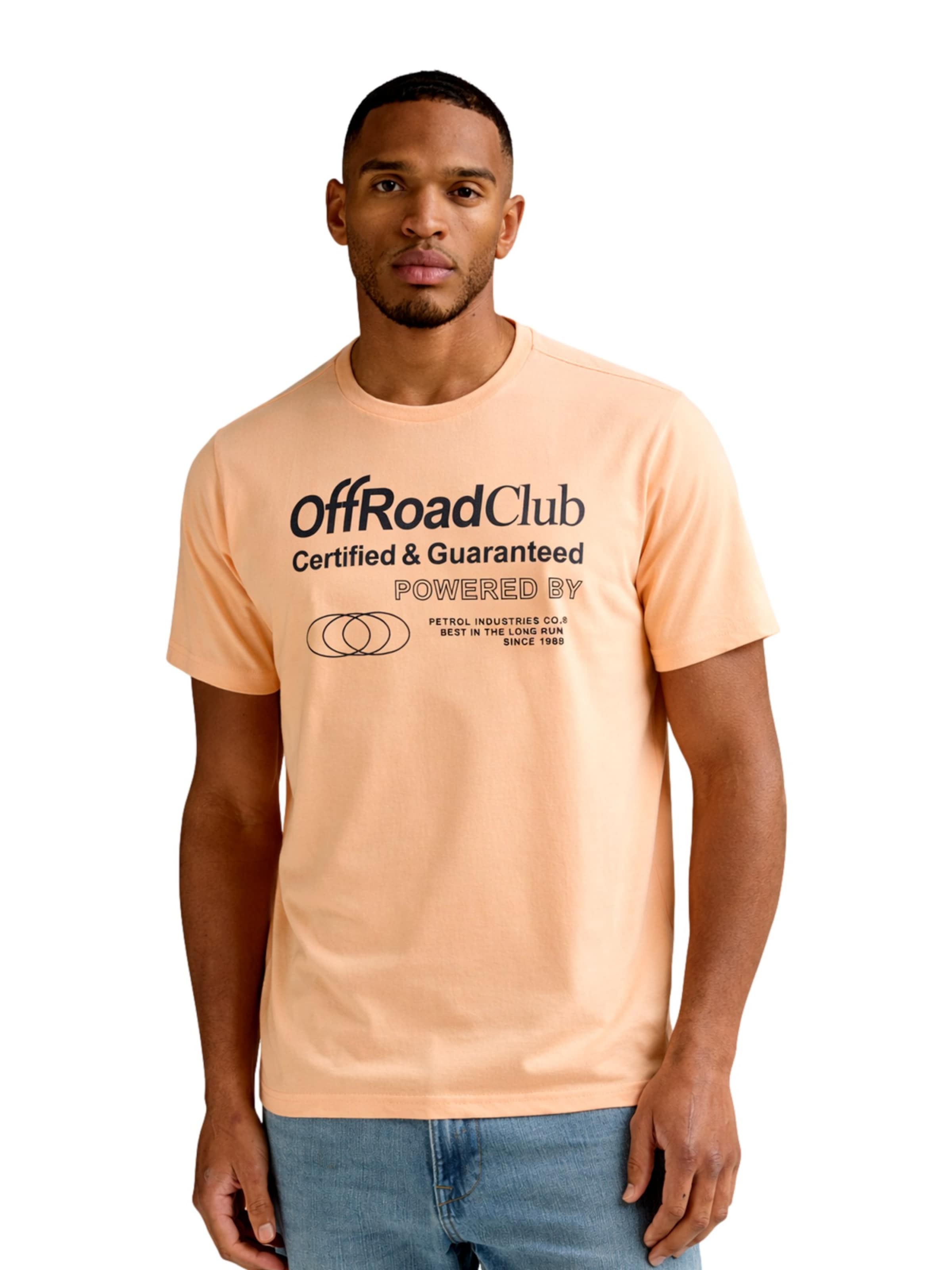 T-Shirt Petrol Industries en orange : devant