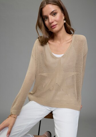 LAURA SCOTT Pullover in Beige: Vorderseite