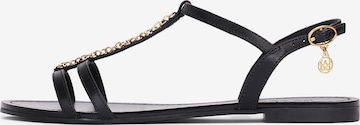 Kazar Strap Sandals in Black: front