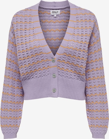 ONLY Knit Cardigan in Purple: front