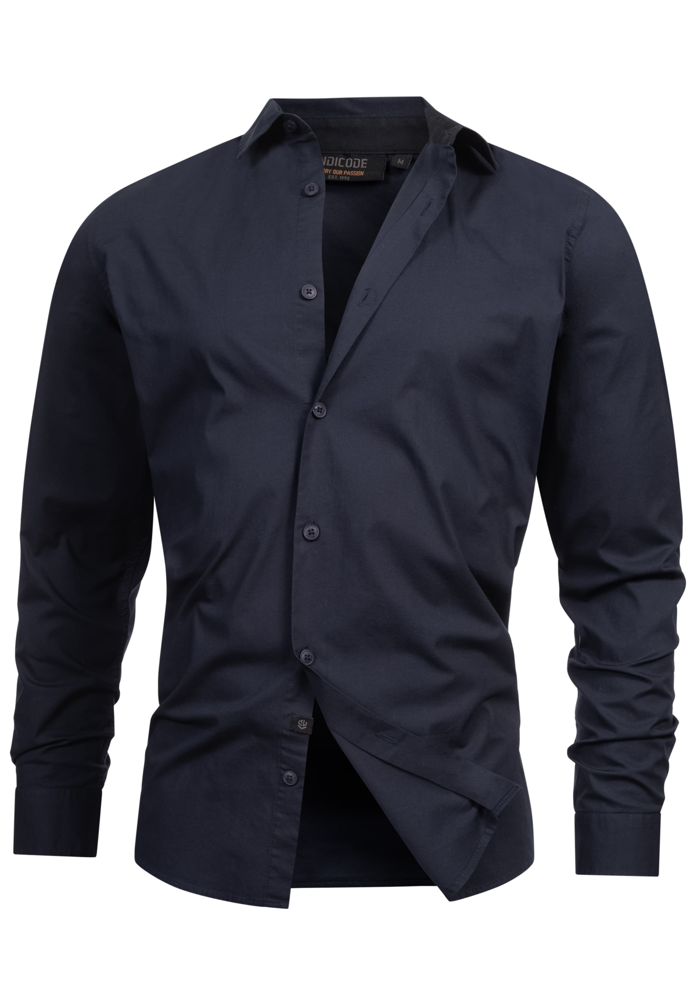 INDICODE JEANS Regular Fit Hemd 'Kamby' in Blau: Vorderseite