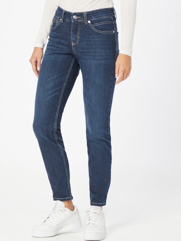 MAC Slimfit Jeans in Blauw: voorkant