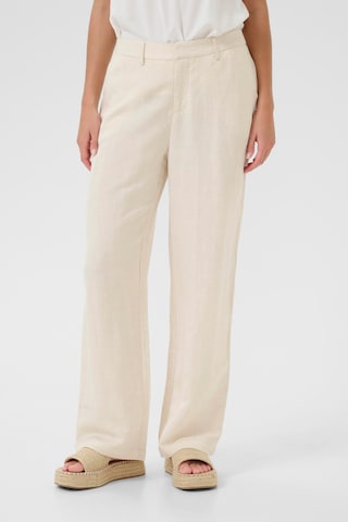 Wide Leg Pantalon Cream en beige : devant