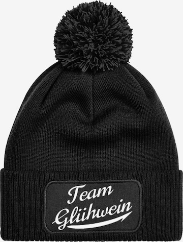 Youth Designz Mütze 'Team Glühwein' in Schwarz: Vorderseite