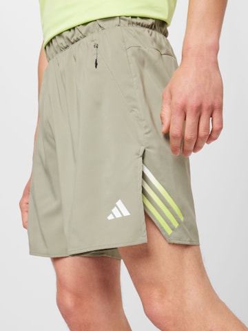 ADIDAS PERFORMANCE Regular Workout Pants 'Train Icons 3-Stripes' in Green