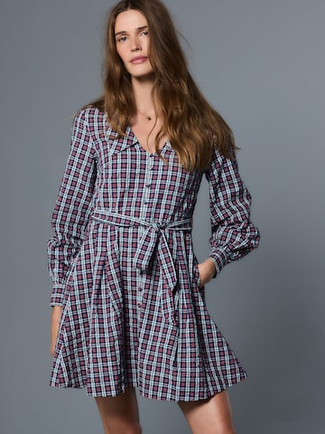 Next Платье-рубашка в Синий: спереди