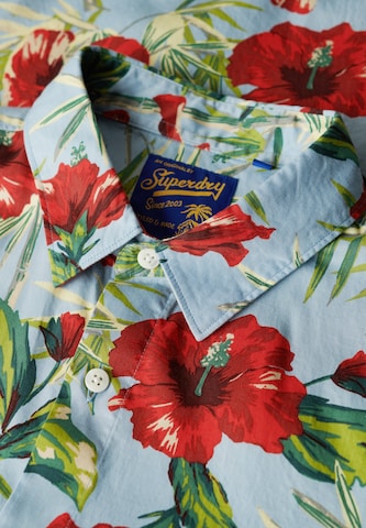 Superdry Comfort fit Overhemd 'Hawaiian' in Blauw