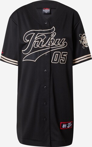 FUBU Shirt Dress 'Varsity Baseball' in Black: front