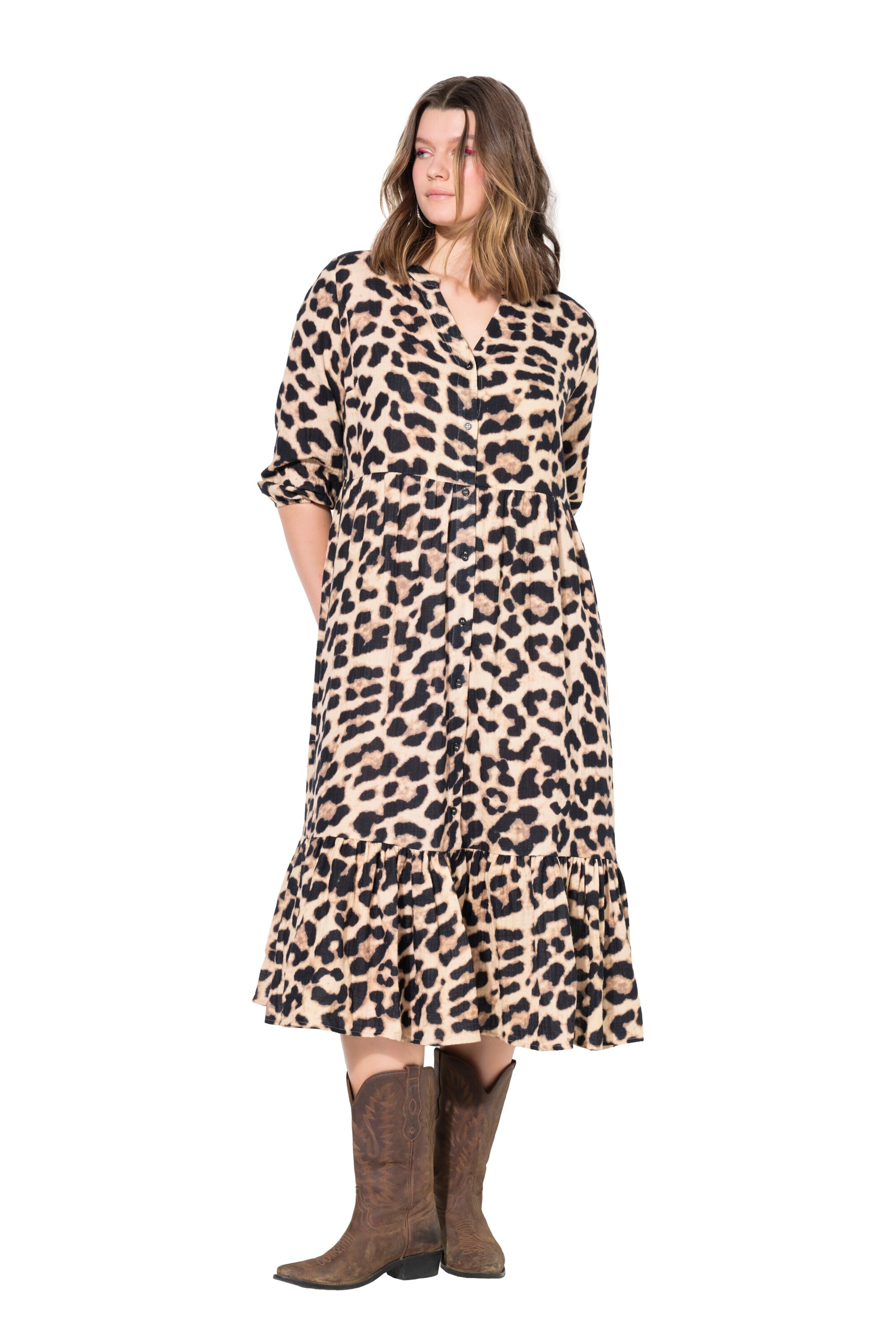 Studio Untold Shirt dress in Beige: front