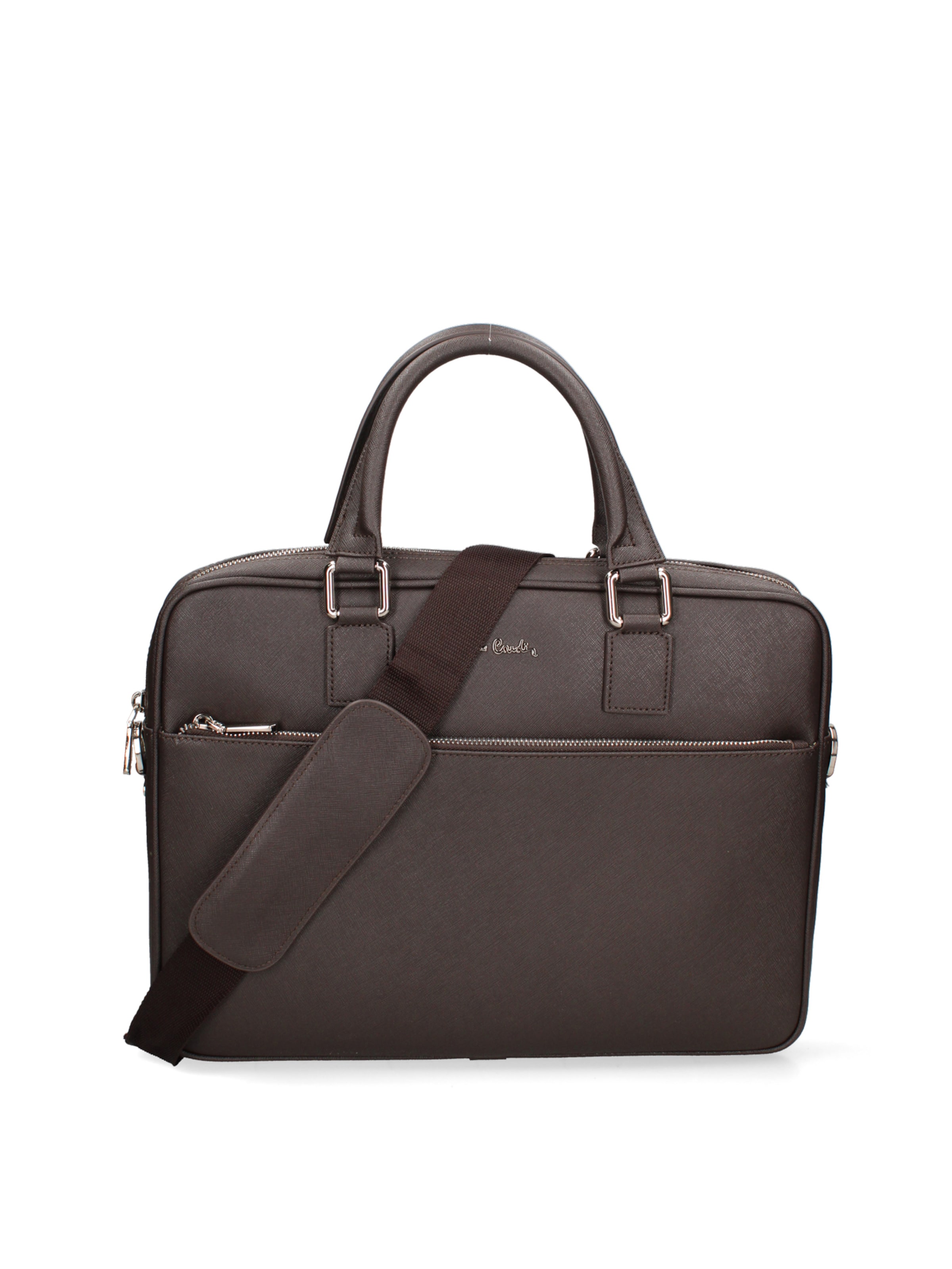 PIERRE CARDIN Document bag in Brown: front