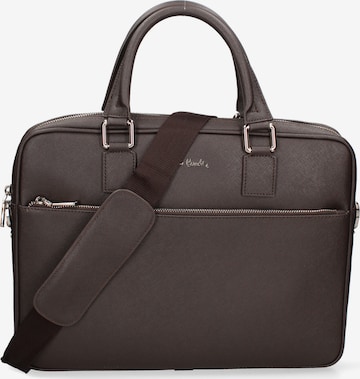 PIERRE CARDIN Document bag in Brown: front