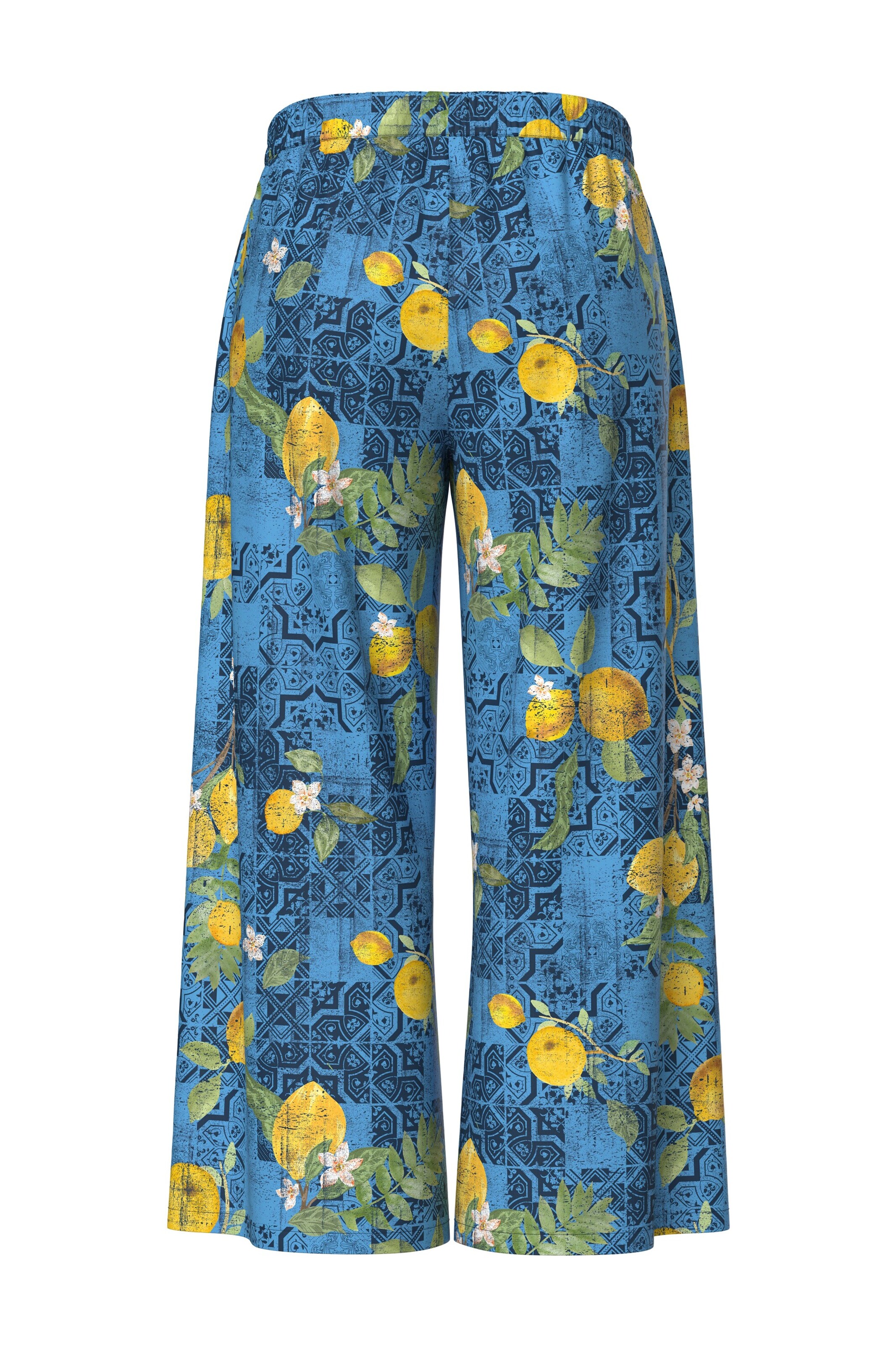 Ulla Popken Wide leg Broek in Blauw