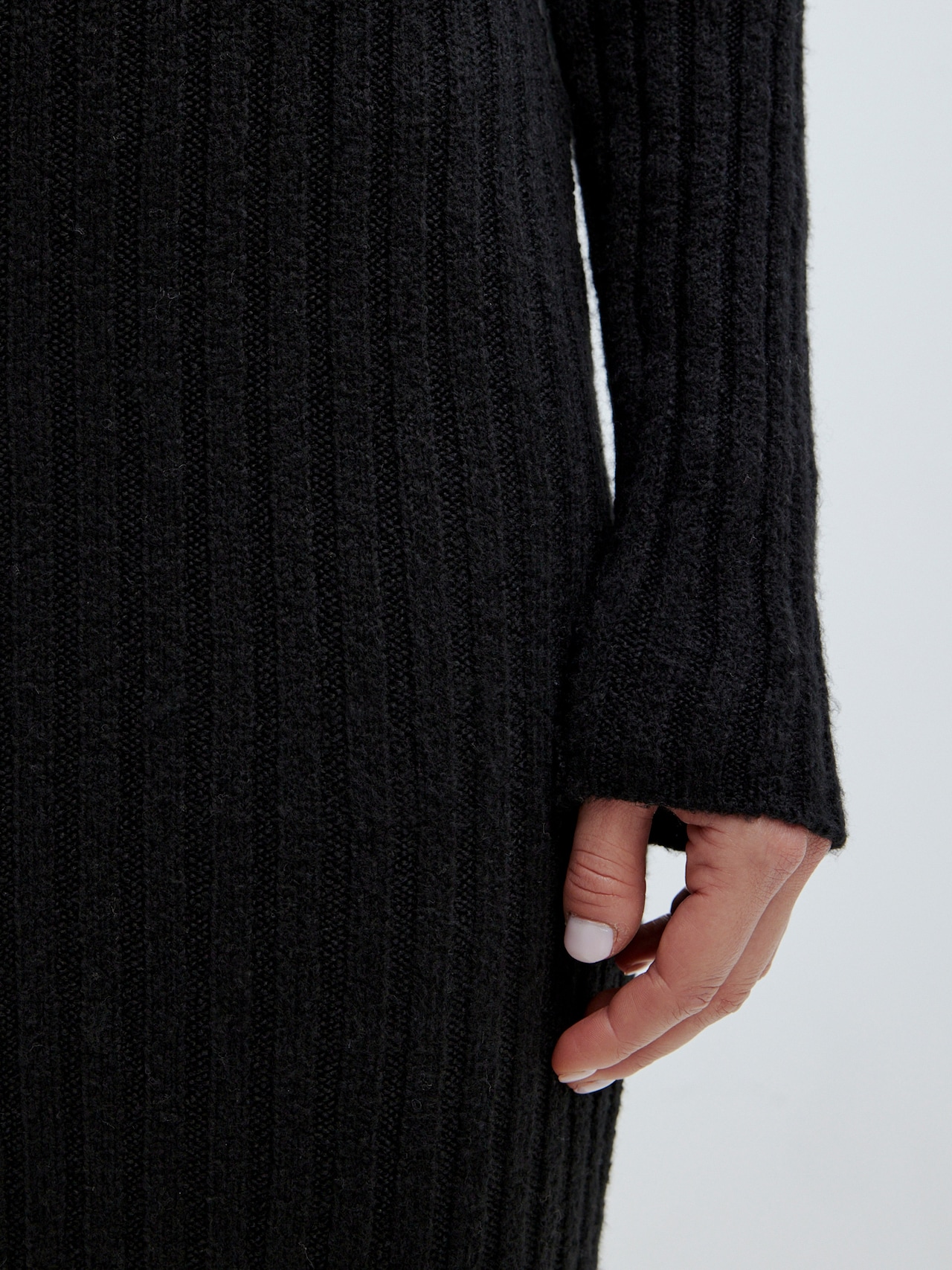 EDITED Gebreide jurk 'Saphia' Zwart