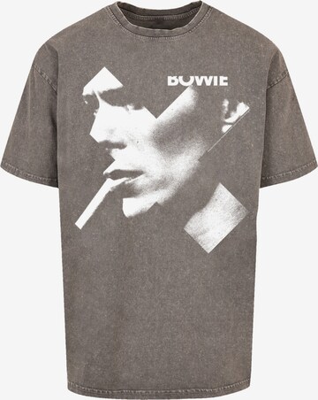 T-Shirt 'David Bowie Smoke' F4NT4STIC en gris : devant