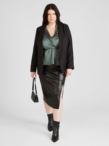 ABOUT YOU Curvy Blazer 'Sari' in Black