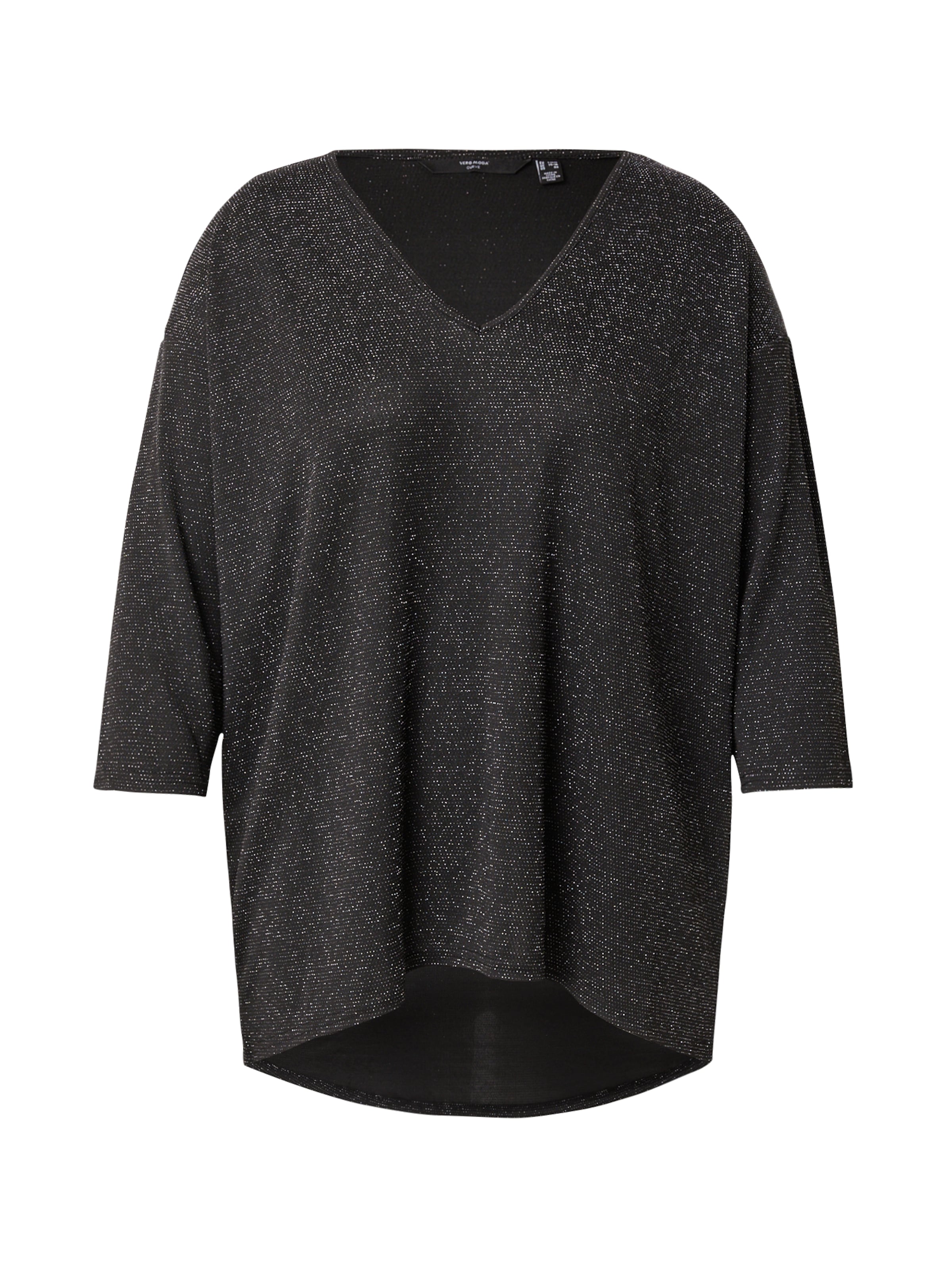 Vero Moda Curve Paita 'VMCKanva' värissä musta: etupuoli