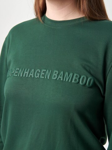 Copenhagen Bamboo Sweatshirt 'Grøn bambus sweatshirt med logo' in Groen