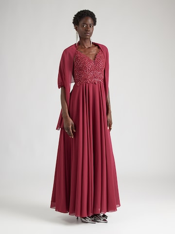 mascara Evening Dress in Purple: front