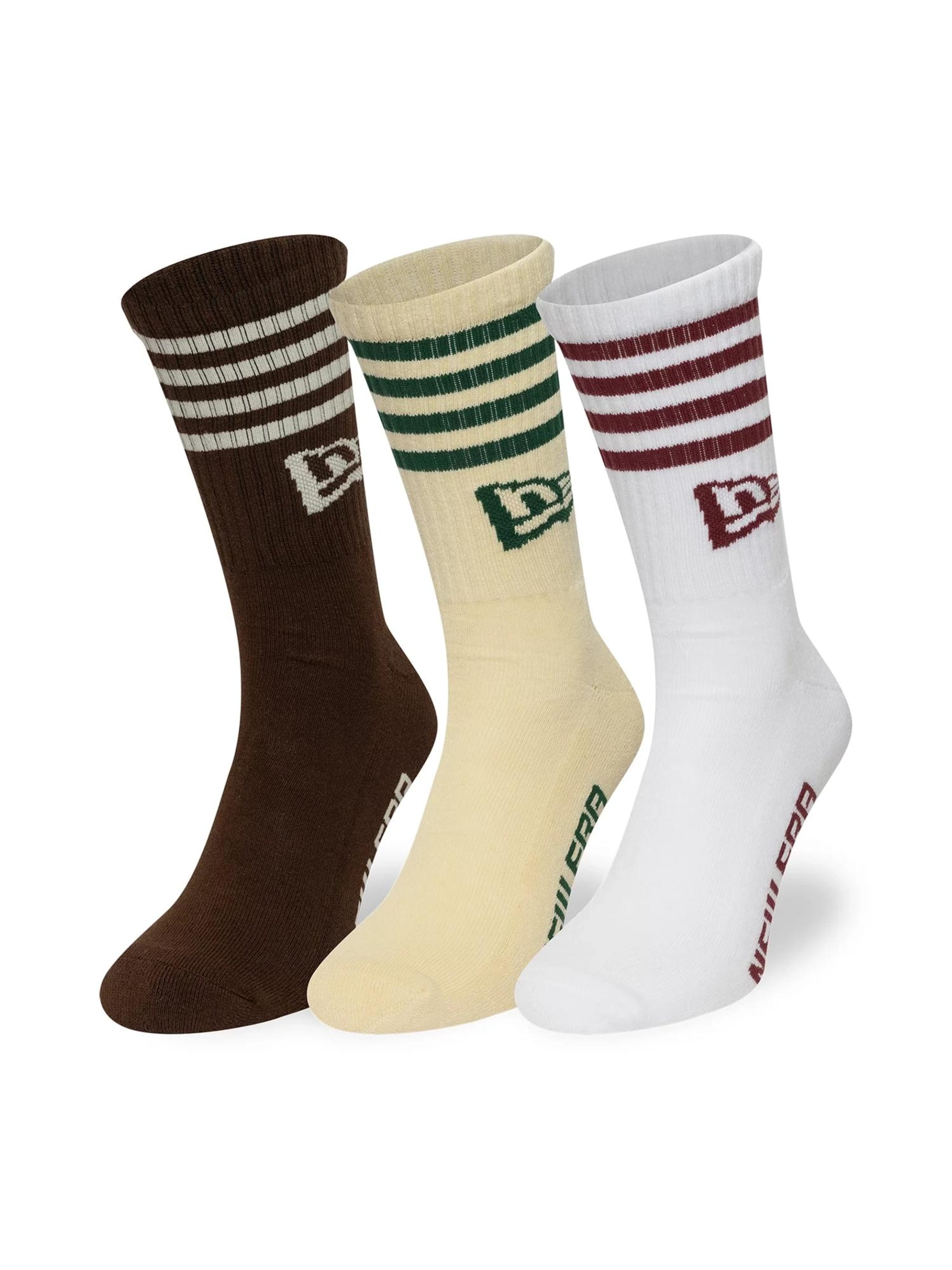 NEW ERA Socks 'Stripe Crew' in Mixed colors: front