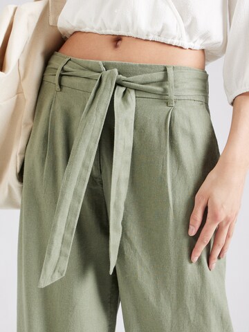 ONLY Wide leg Bandplooibroek 'CARO' in Groen