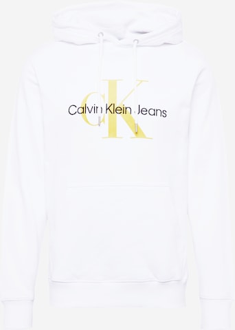 Calvin Klein Jeans Mikina 'Essentials' - biela: predná strana