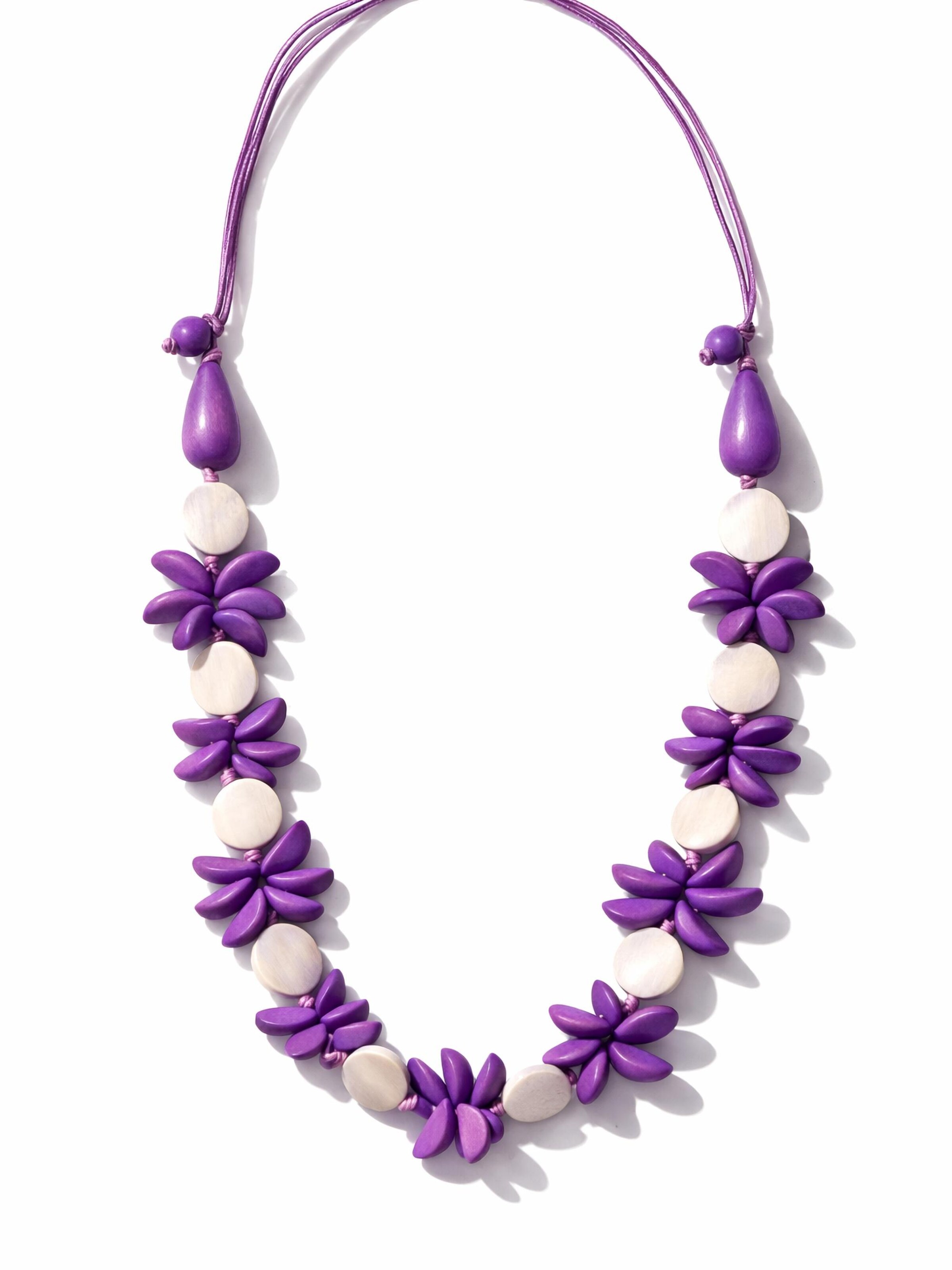 COLLEZIONE ALESSANDRO Necklace 'Edith' in Purple: front