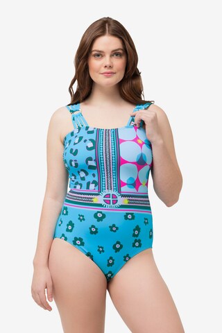 Ulla Popken Swimsuit in Blue: front