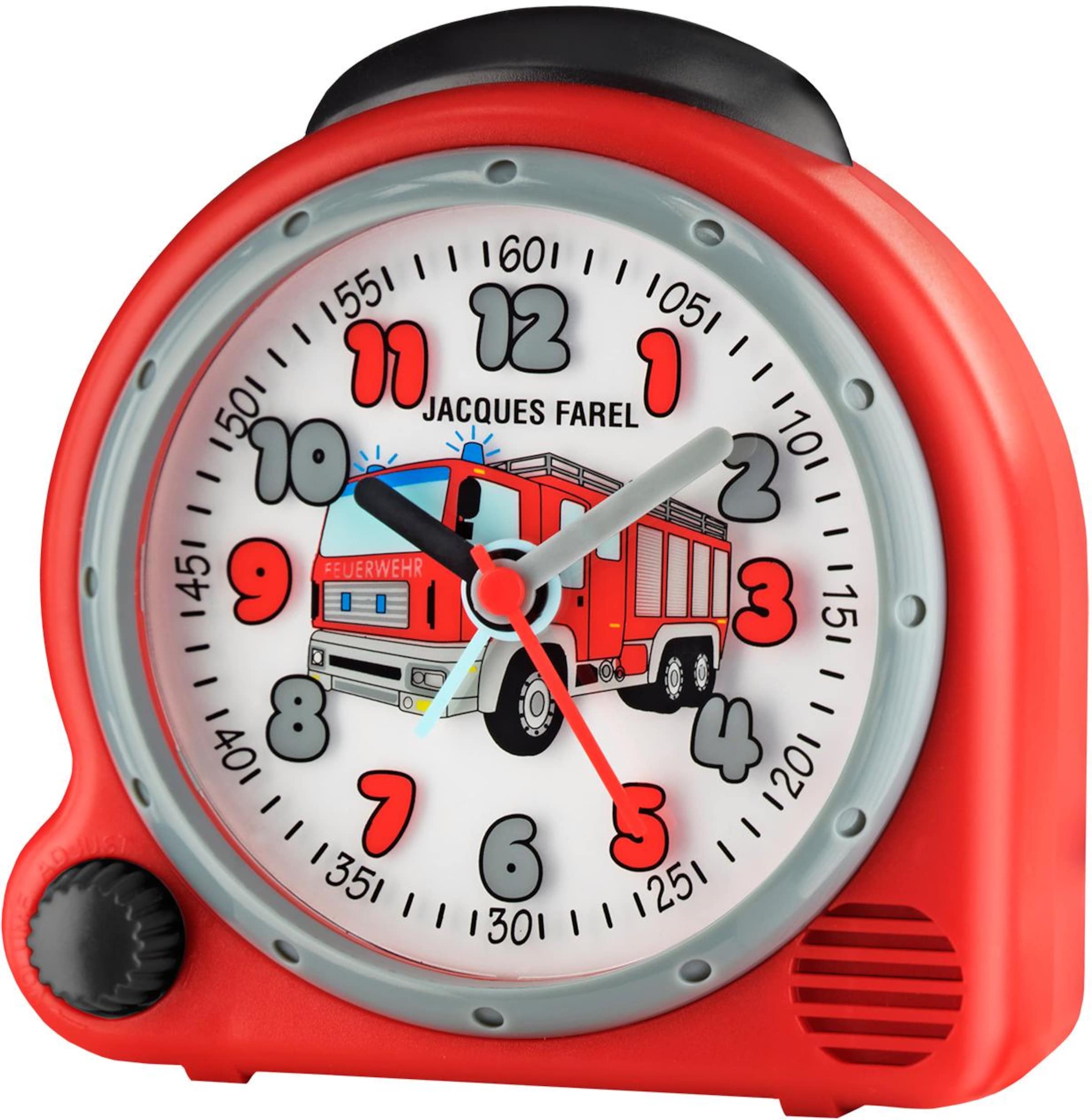 Jacques Farel Kinderwecker in Rot: Vorderseite
