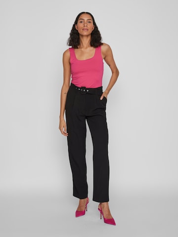 VILA Regular Pleat-Front Pants 'Ivy' in Black