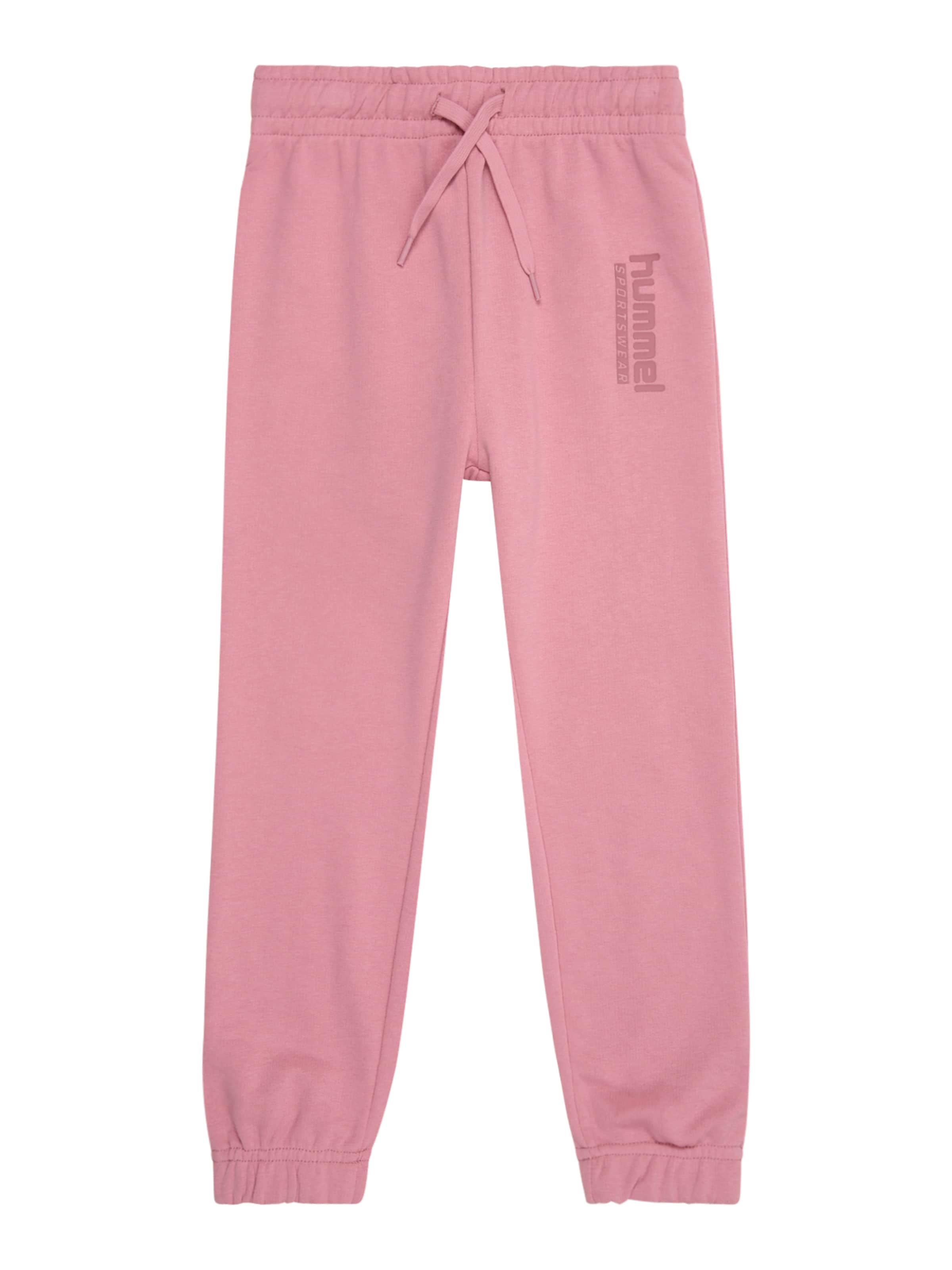 Effilé Pantalon de sport Hummel en rose : devant